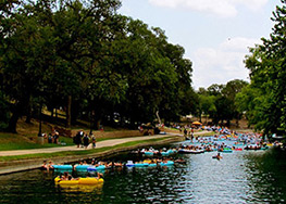 The Comal River is the shortest navigable river in the state of Texas in the United States.